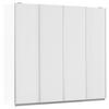 SCHWEBETÜRENSCHRANK 226/211/62 cm 4-türig Weiß  - Alufarben/Weiß, MODERN, Holzwerkstoff/Metall (226/211/62cm) - Rauch Möbel