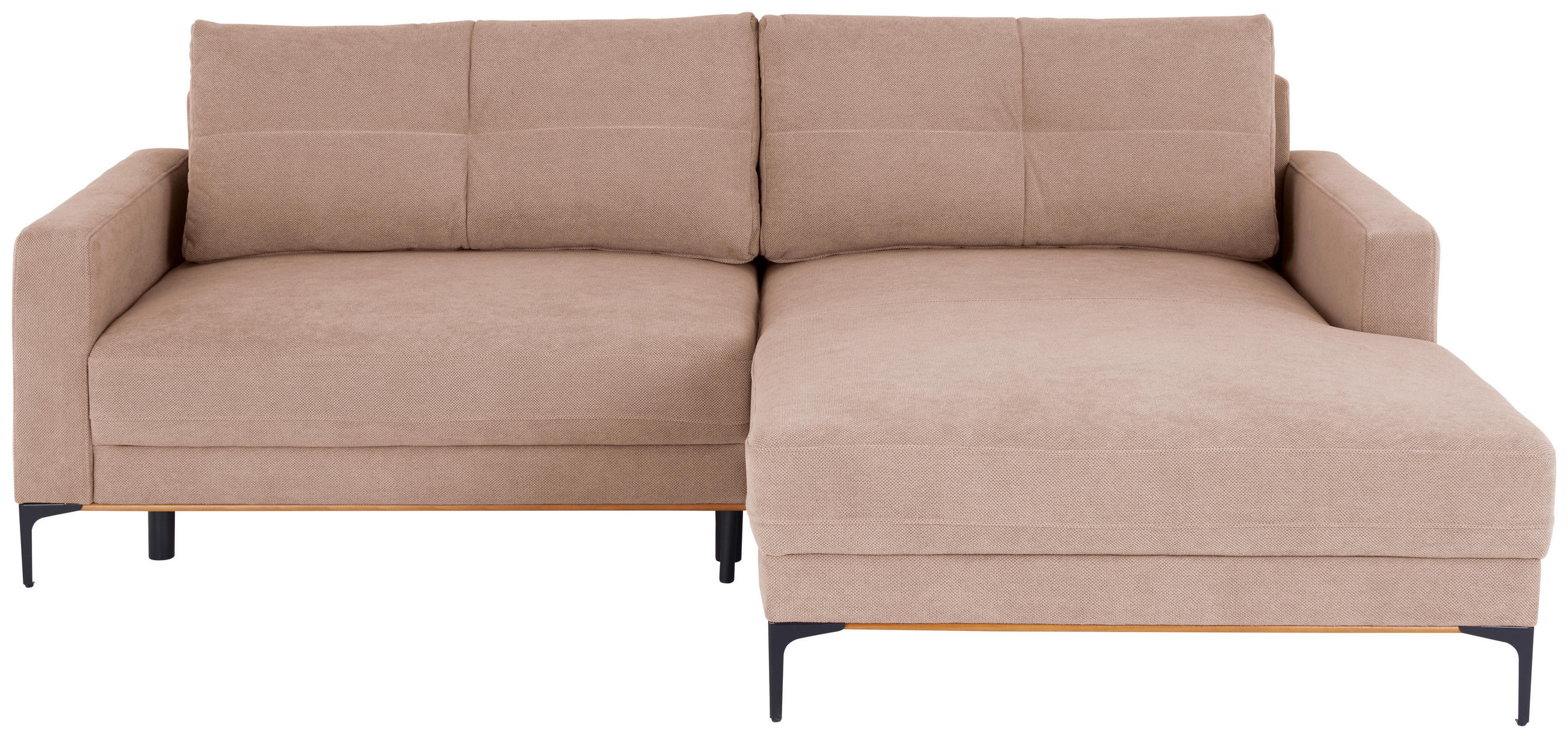 HÖRNSOFFA i rosa  - svart/rosa, Modern, metall/textil (238/162cm) - Ondega