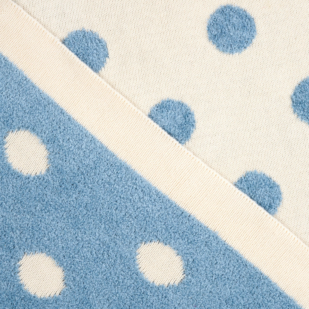 HEBKÁ DEKA, 80/100 cm - bílá/modrá, Trend, textil (80/100cm) - Patinio