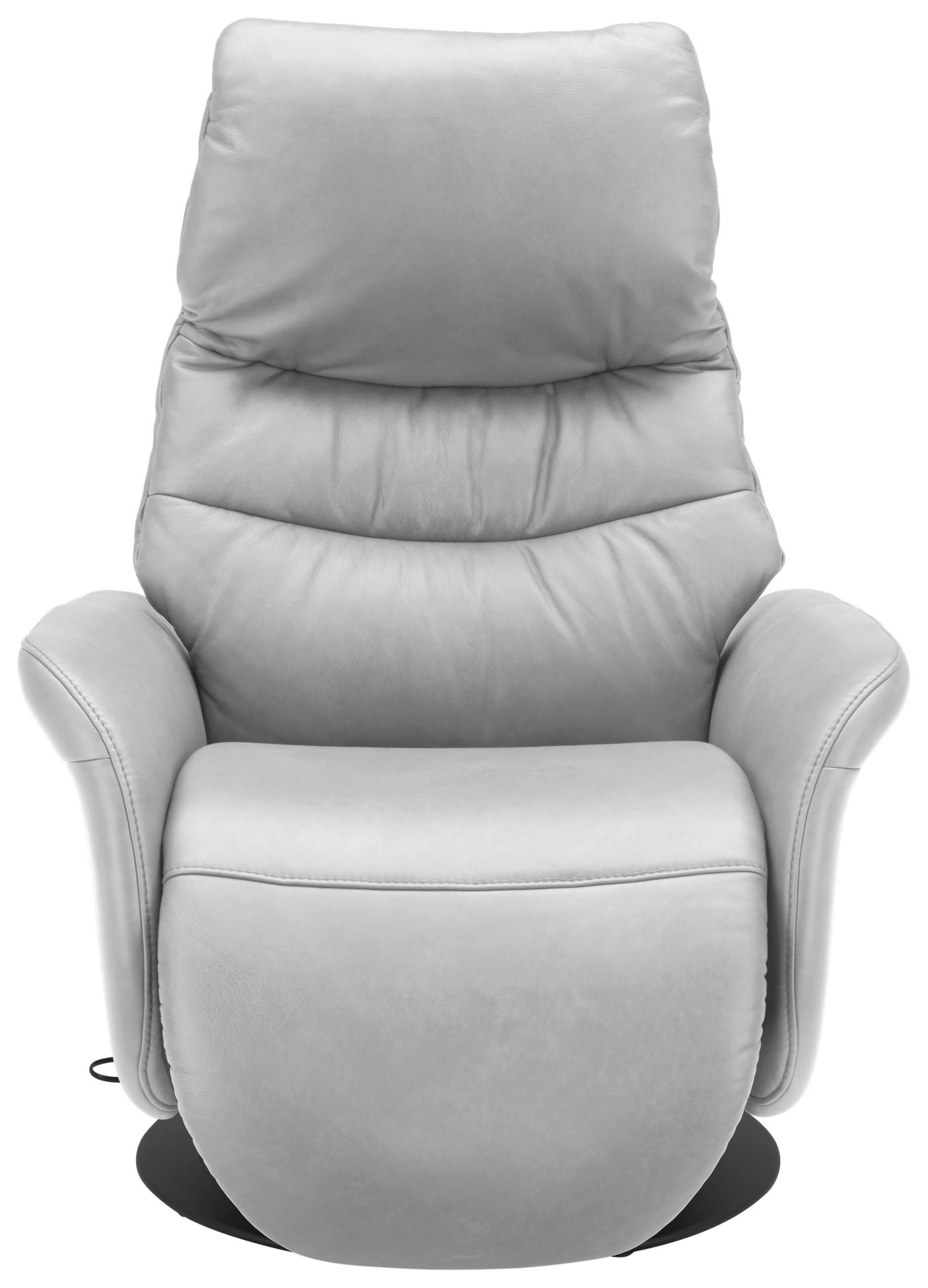 RELAXSESSEL in Leder Hellgrau  - Anthrazit/Hellgrau, Design, Leder/Metall (78/111/85cm) - Himolla Komfortklass
