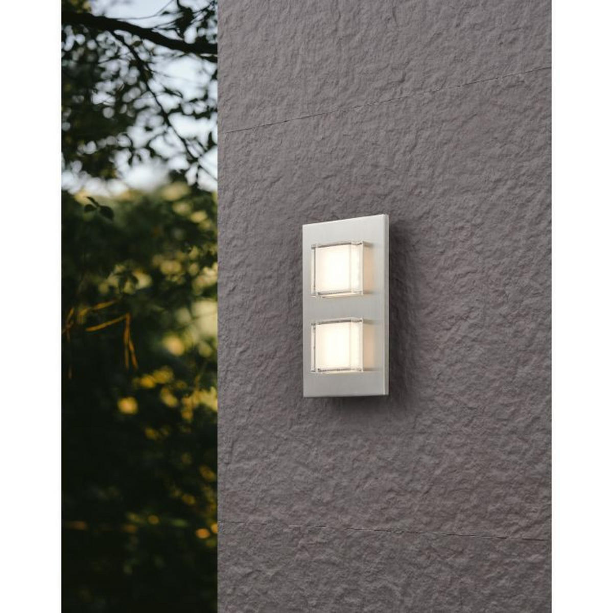 WANDLEUCHTE 25/15/5,5 cm  - Silberfarben, Design, Metall (25/15/5,5cm)