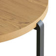 COUCHTISCHSET in Metall, Holzwerkstoff 80/80/38 cm  - Eichefarben/Schwarz, Design, Holzwerkstoff/Metall (80/80/38cm) - Carryhome