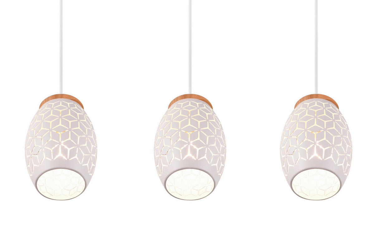 ZÁVĚSNÉ SVÍTIDLO, 71/15/150 cm  - bílá, Konvenční, kov (71/15/150cm) - Trio Leuchten