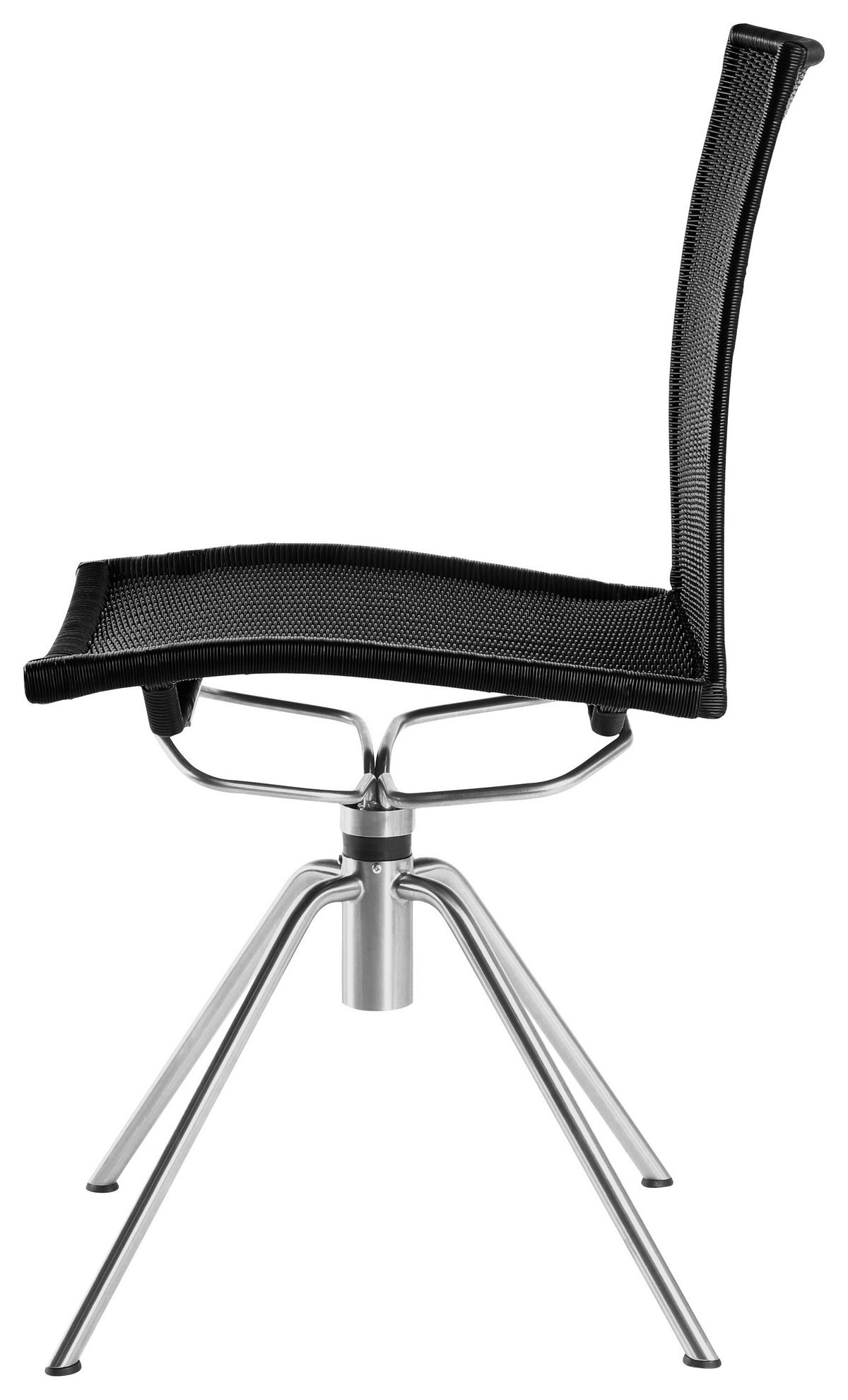GARTENSTUHL Edelstahlfarben, Schwarz  - Edelstahlfarben/Schwarz, Basics, Kunststoff (52/91/58cm) - Musterring