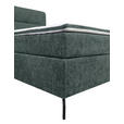 BOXSPRINGBETT 160/200 cm,  in Dunkelgrau, Topper, H2 + H3 = mittel + fest  - Dunkelgrau/Schwarz, Design, Textil/Metall (160/200cm) - Esposa