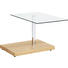 Couchtisch in Eichefarben, Chromfarben - Chromfarben/Eichefarben, Design, Glas/Holzwerkstoff (100/70/44-64cm) Couchtisch in Eichefarben, Chromfarben - Chromfarben/Eichefarben, Design, Glas/Holzwerkstoff (100/70/44-64cm)
