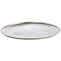 DEKOR TÁLCA    - nikkelszínű, Basics, fém (42cm) - Ambia Home