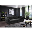 BIGSOFA Chenille Anthrazit  - Anthrazit/Schwarz, KONVENTIONELL, Kunststoff/Textil (290/86/121cm) - Cantus