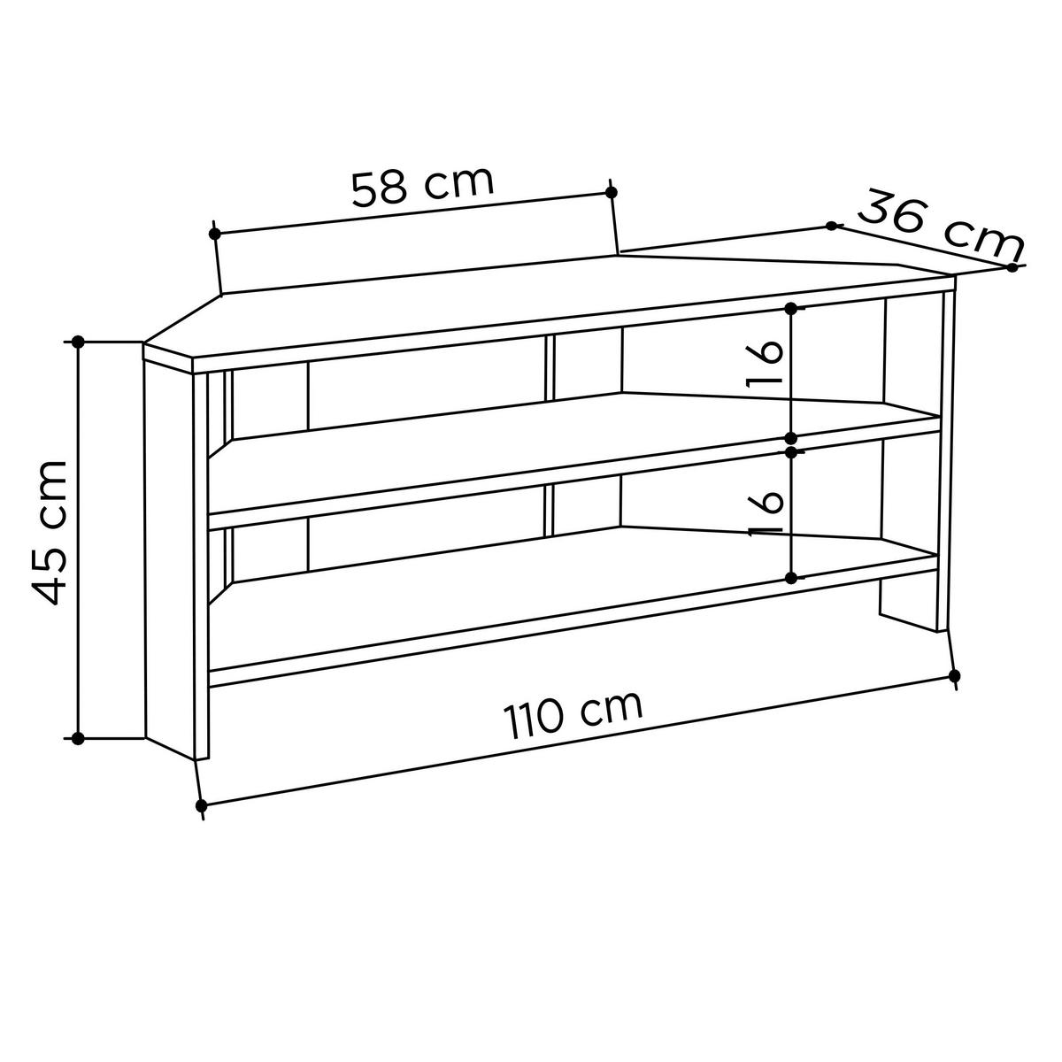 LOWBOARD  in 114/45/36 cm  - Weiss, Design, Holzwerkstoff (114/45/36cm) - Livetastic