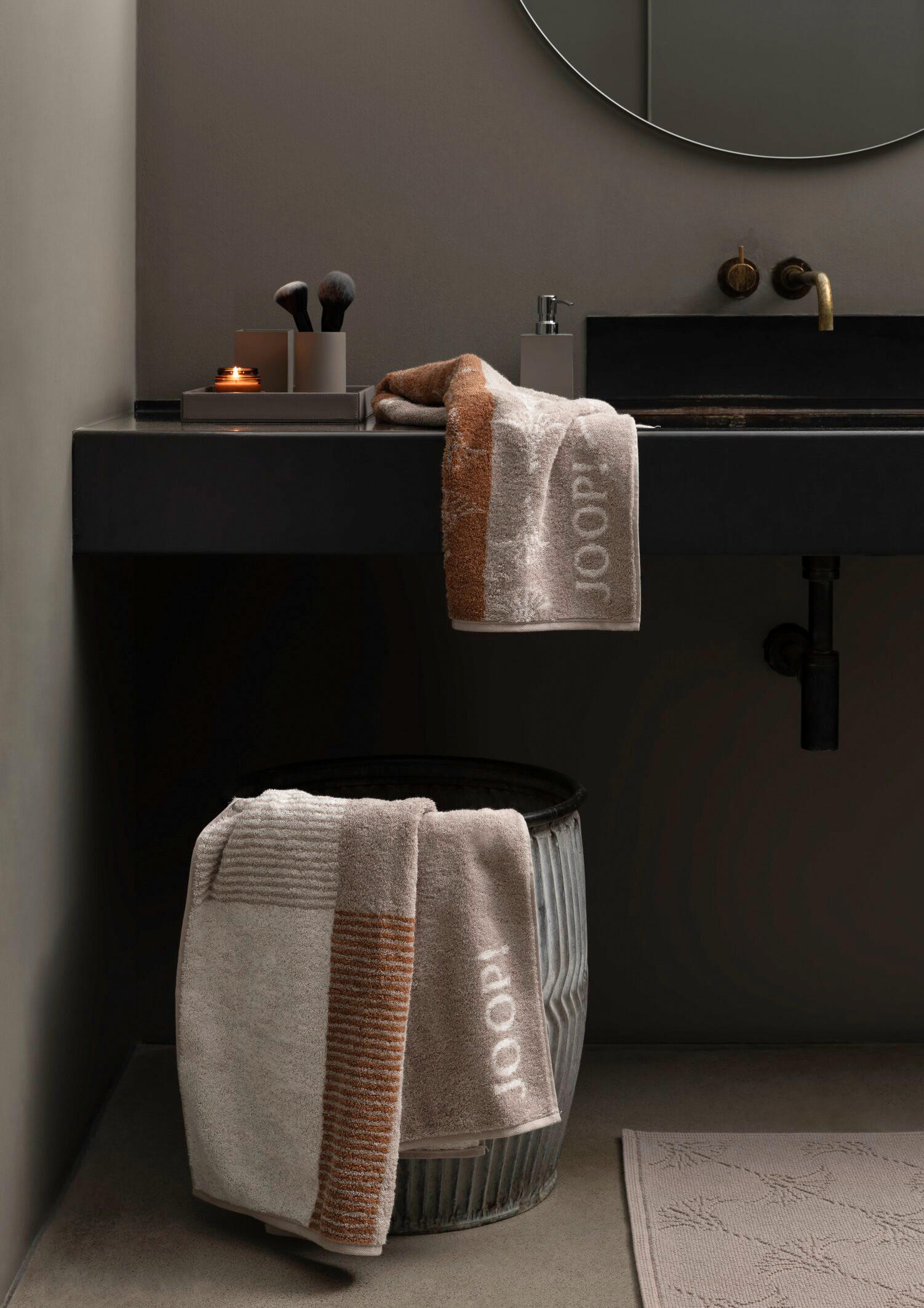 WASCHLAPPEN DIVIDED DOUBLEFACE Naturfarben, Beige  - Beige/Naturfarben, Basics, Textil (16/22cm) - Joop!