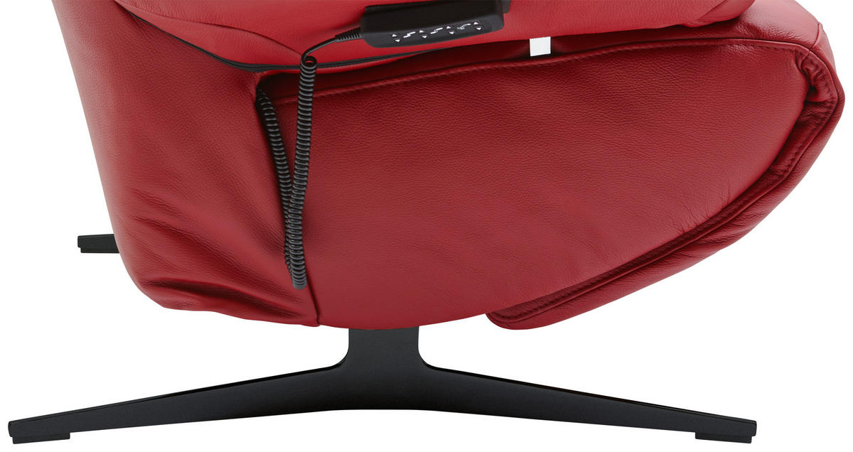 HEIMKINO-SOFA Echtleder Rot  - Anthrazit/Rot, KONVENTIONELL, Leder (254/107/105cm) - Himolla Komfortklass