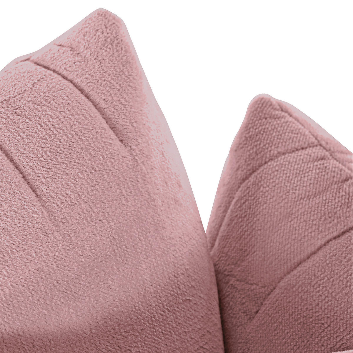 BIG SOFFA i plysch rosa  - svart/rosa, Klassisk, textil/plast (240/78/107cm) - MID.YOU
