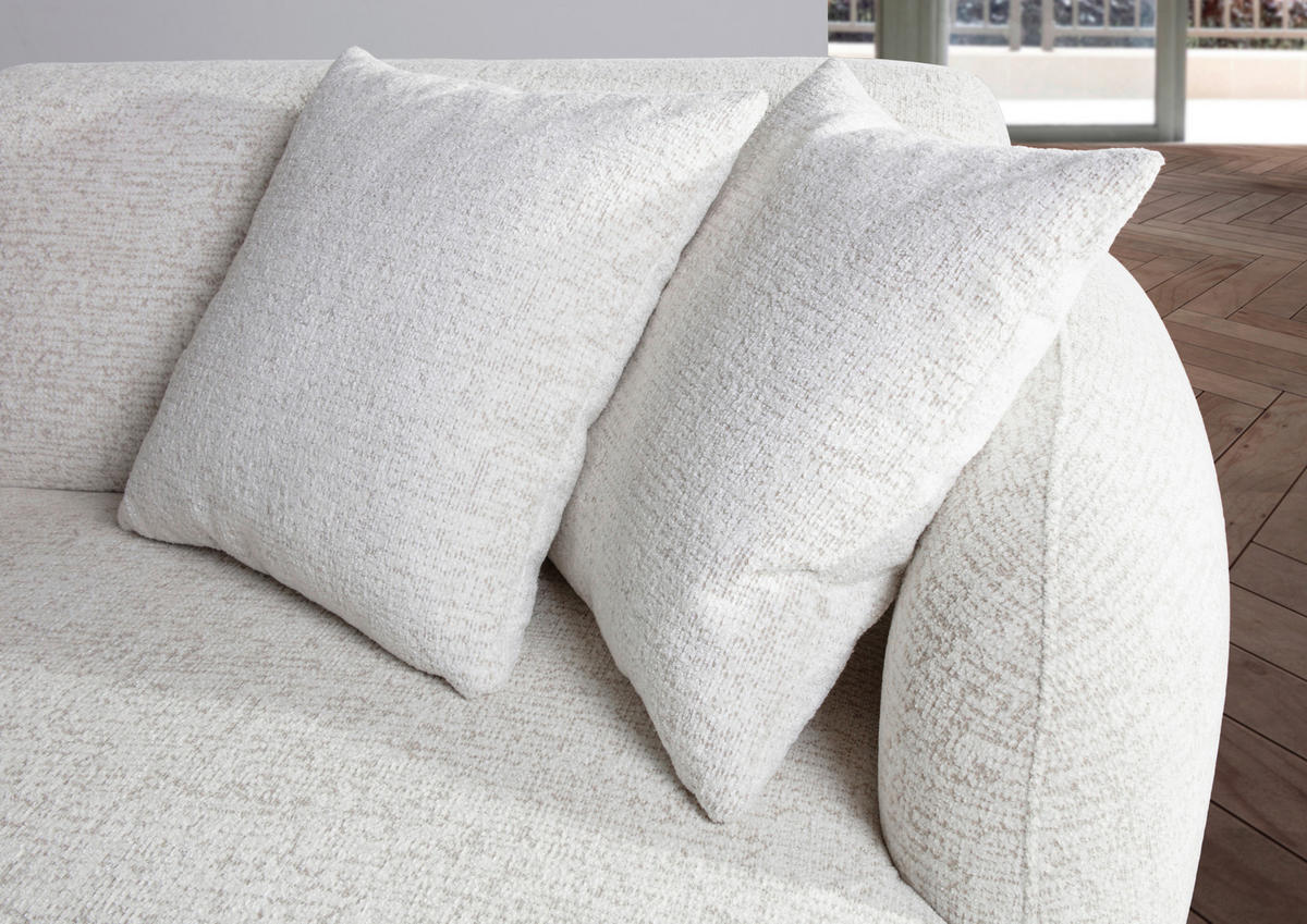 ECKSOFA Flachgewebe Creme, Beige  - Beige/Creme, Modern, Kunststoff/Textil (275/162cm) - Carryhome