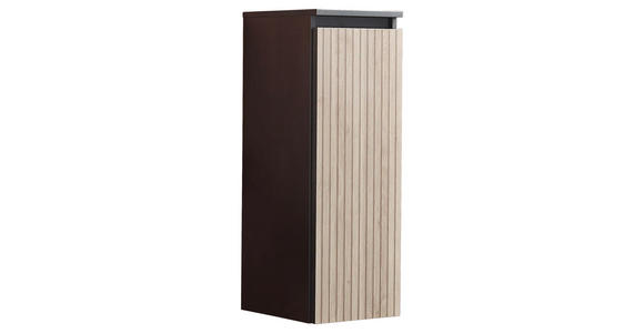 MIDISCHRANK 30,2/84,6/30 cm - Hellbraun/Eichefarben, Glas/Holzwerkstoff (30,2/84,6/30cm) - Novel