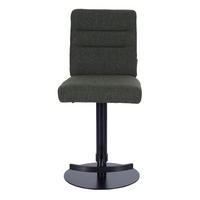 BARSKI STOL, zelena  - barve nerjavečega jekla/zelena, Design, kovina/tekstil (42/90-115/57cm) - Novel