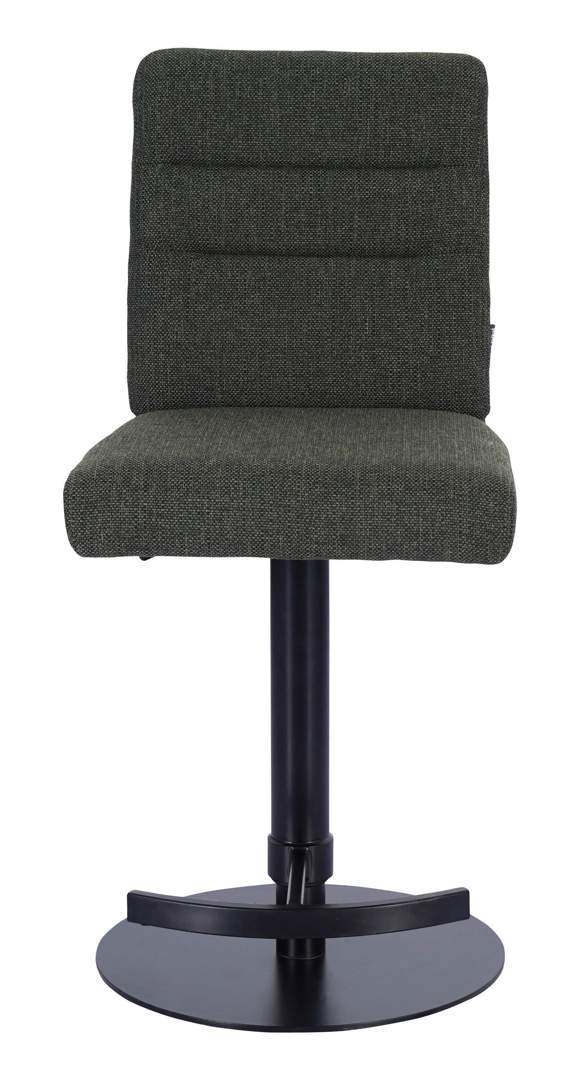 BARSKI STOL, zelena  - barve nerjavečega jekla/zelena, Design, kovina/tekstil (42/90-115/57cm) - Novel