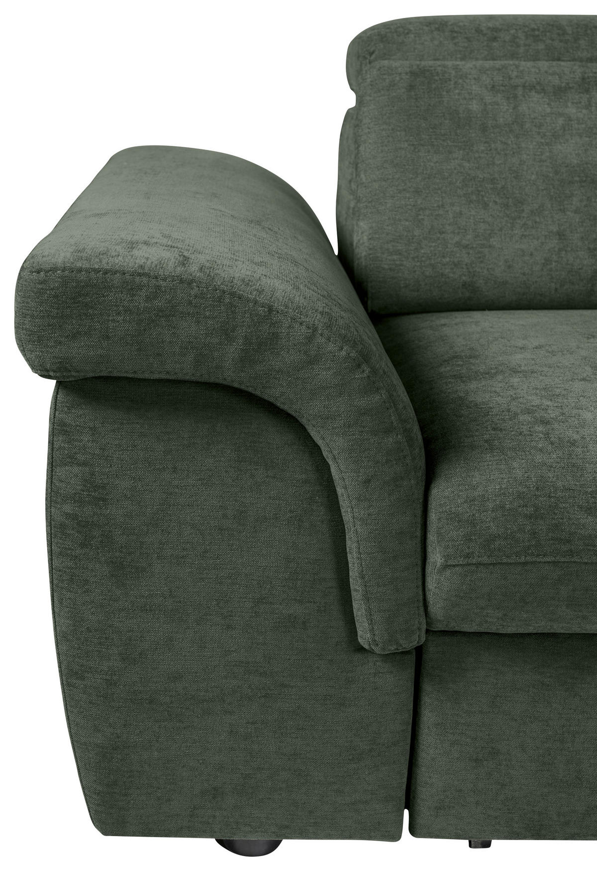 ECKSOFA Dunkelgrün Flachgewebe  - Dunkelgrün/Schwarz, KONVENTIONELL, Kunststoff/Textil (280/235cm) - Carryhome