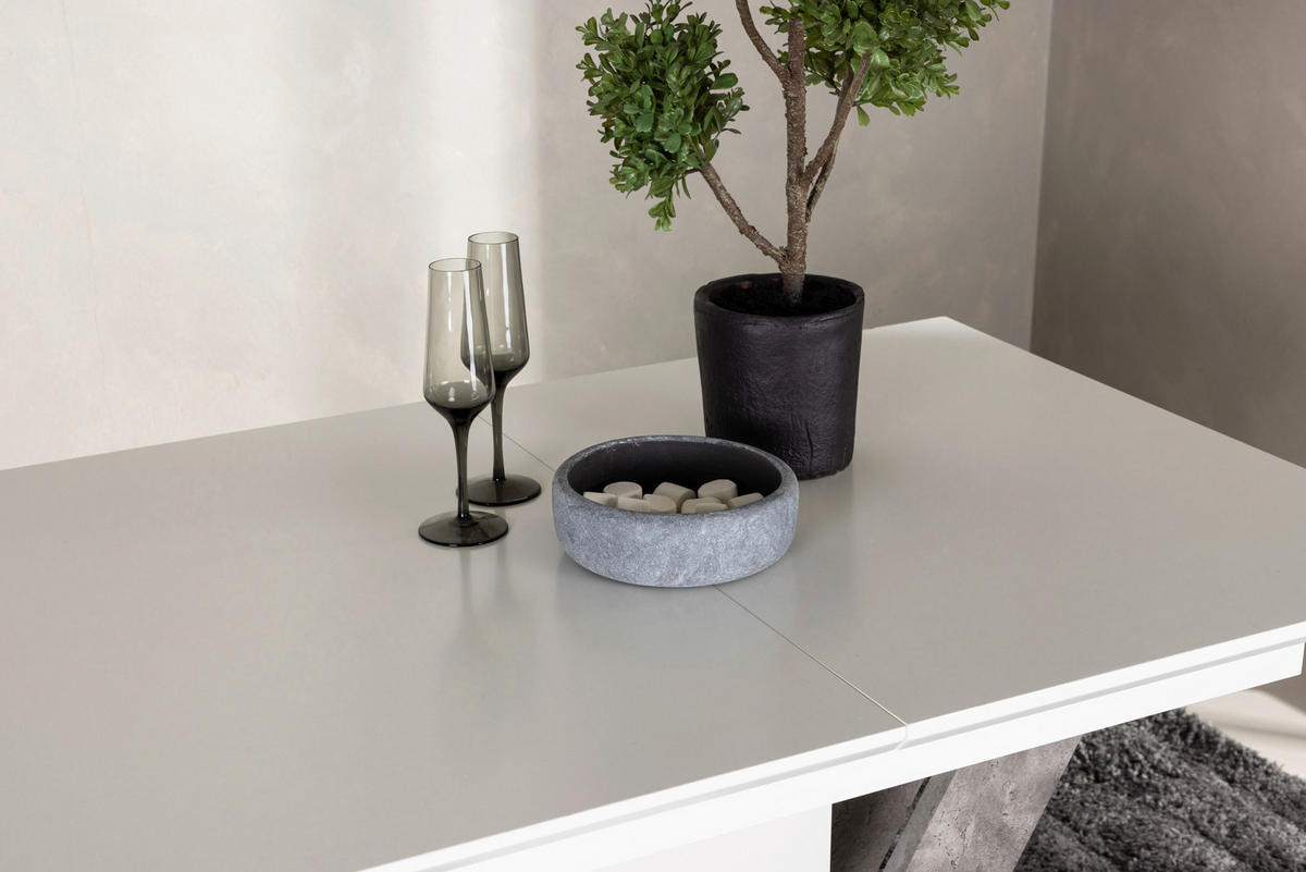 ESSTISCH in Holzwerkstoff 120/80/76 cm  - Weiß/Grau, Design, Holz/Holzwerkstoff (120/80/76cm) - Livetastic