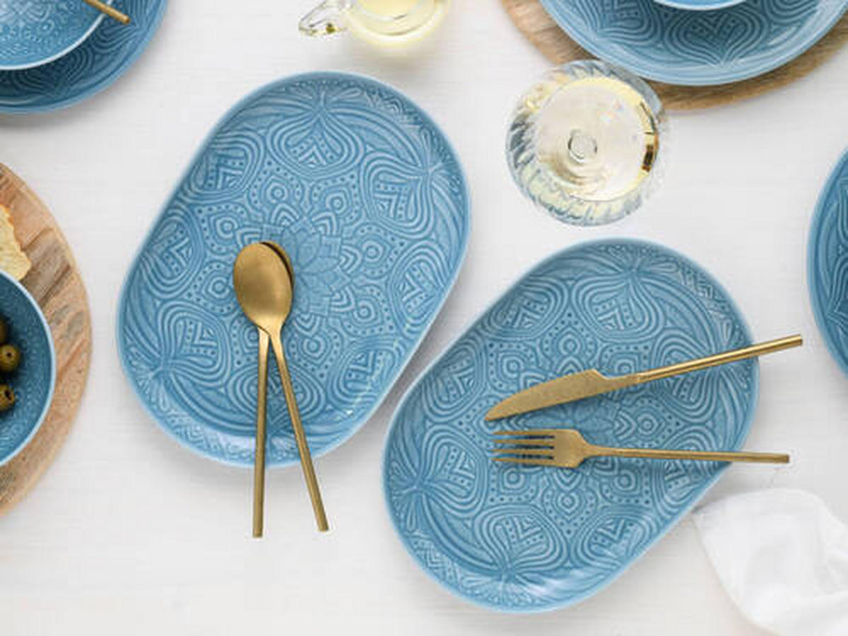 SKIVA     - ljusblå, Trend, keramik - Creatable