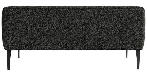SITZBANK in Textil Grau, Schwarz  - Schwarz/Grau, KONVENTIONELL, Textil/Metall (217/85/72cm) - Moderano
