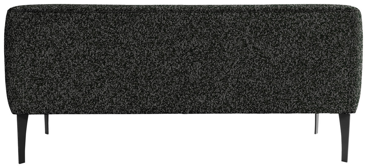 SITZBANK 237/85/72 cm Chenille Grau, Schwarz Metall  - Schwarz/Grau, KONVENTIONELL, Textil/Metall (237/85/72cm) - Moderano