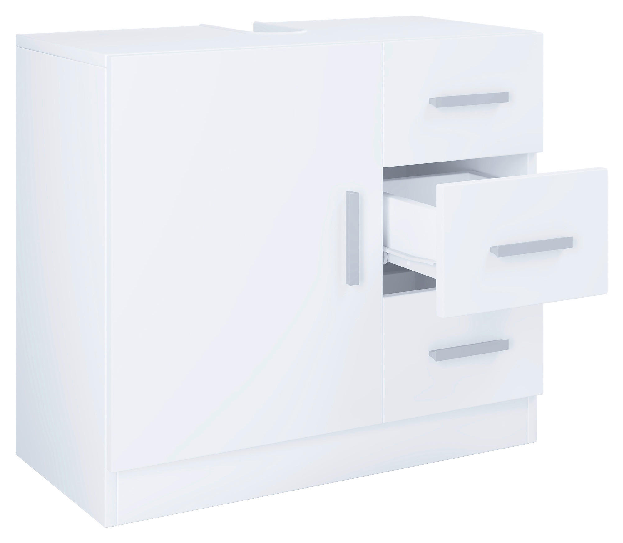 WASCHBECKENUNTERSCHRANK 63/55,8/30 cm  - Weiß/Grau, MODERN, Holzwerkstoff/Kunststoff (63/55,8/30cm) - MID.YOU