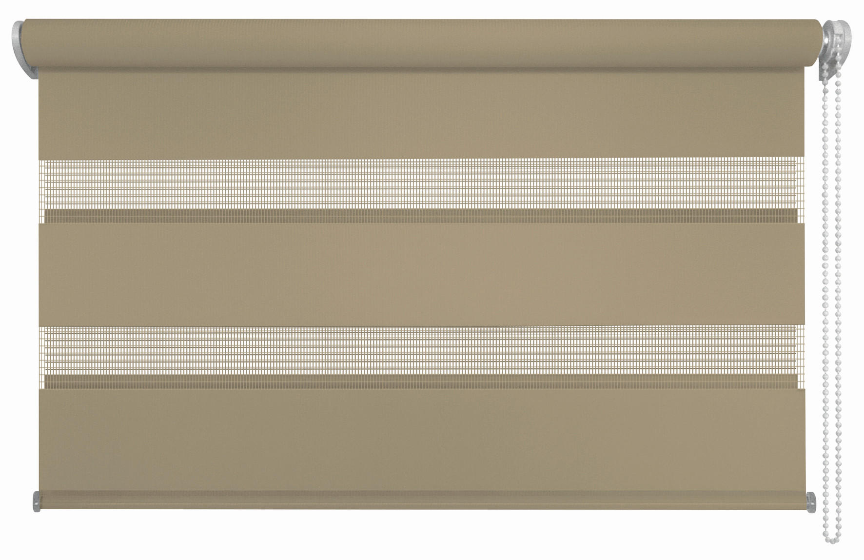 DOPPELROLLO  halbtransparent  140/160 cm    - Braun, Basics, Textil (140/160cm)