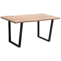 TRPEZARIJSKI STO  crna, boja hrasta   - boja hrasta/crna, Dizajnerski, metal/pločasti materijal (160/90/76cm) - Carryhome