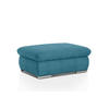 HOCKER in Textil Blau  - Chromfarben/Blau, Design, Textil/Metall (101/45/74cm) - Livetastic