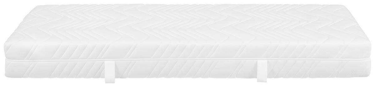 TASCHENFEDERKERNMATRATZE 140/200 cm Höhe ca. 22 cm 7 -Zonen - Weiß, Basics, Textil (140/200cm) - Xora