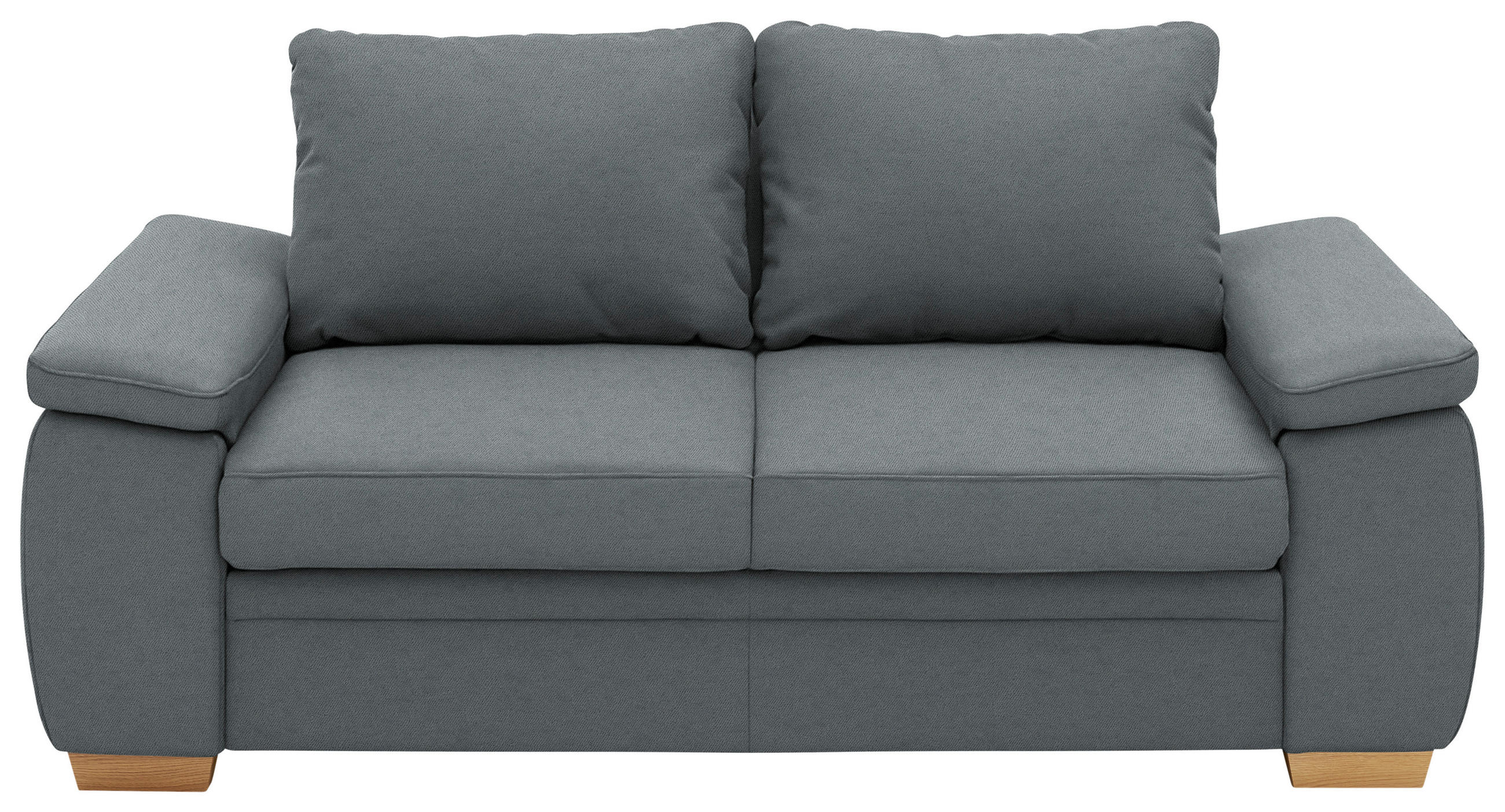 SCHLAFSOFA Chenille Anthrazit Typenauswahl, Stoffauswahl, Rücken echt  - Eiche Bianco/Anthrazit, Konventionell, Holz/Textil (196/90/100cm) - Beldomo Style
