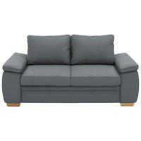 SCHLAFSOFA Chenille Anthrazit Typenauswahl, Stoffauswahl, Rücken echt  - Eiche Bianco/Anthrazit, Konventionell, Holz/Textil (196/90/100cm) - Beldomo Style