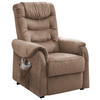 FERNSEHSESSEL in Velours Hellbraun  - Hellbraun/Schwarz, Design, Kunststoff/Textil (78/107/93cm) - Livetastic