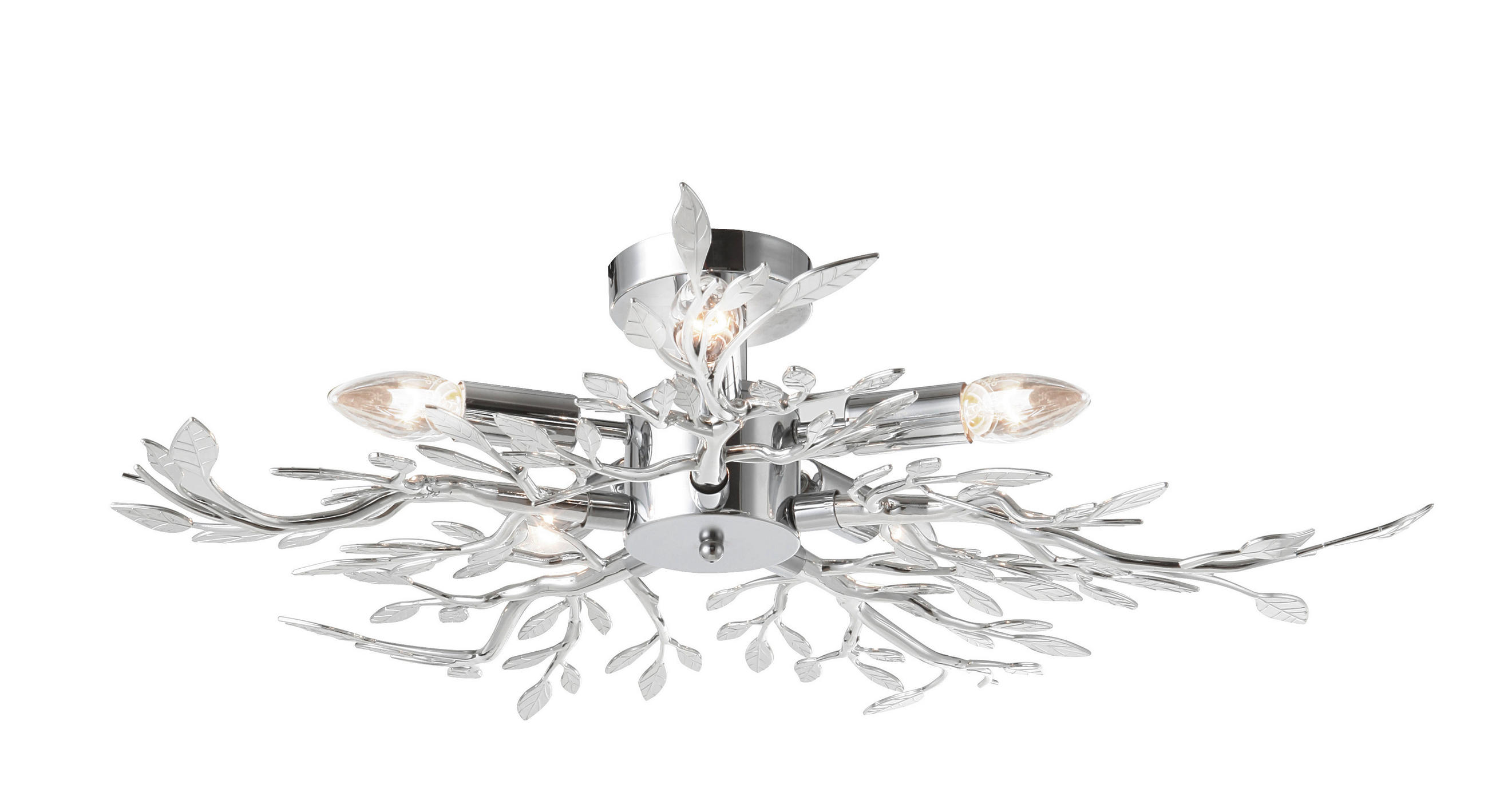 DECKENLEUCHTE 71/16 cm   - Chromfarben, KONVENTIONELL, Kunststoff/Metall (71/16cm) - Globo