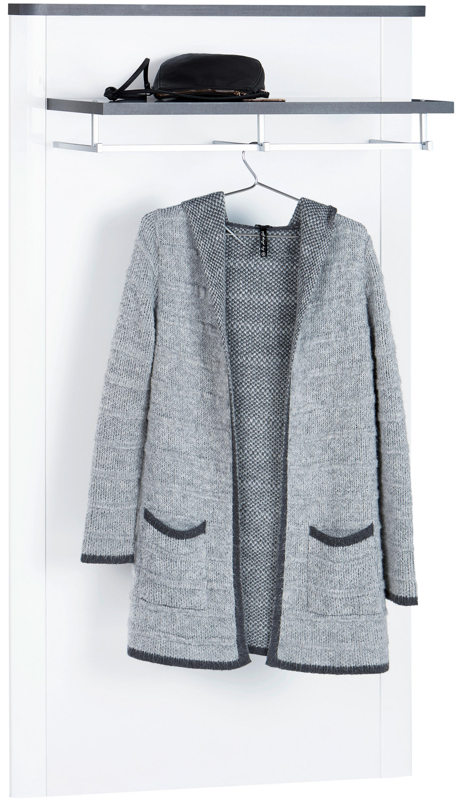 Garderobenpaneel Alassio Weiß Hutablage B: 85 Cm 3 Haken