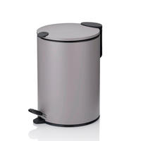 KOSMETIKEIMER MATS 3 L  - Hellgrau/Schwarz, Basics, Kunststoff/Metall (17,0/23,0cm) - Kela