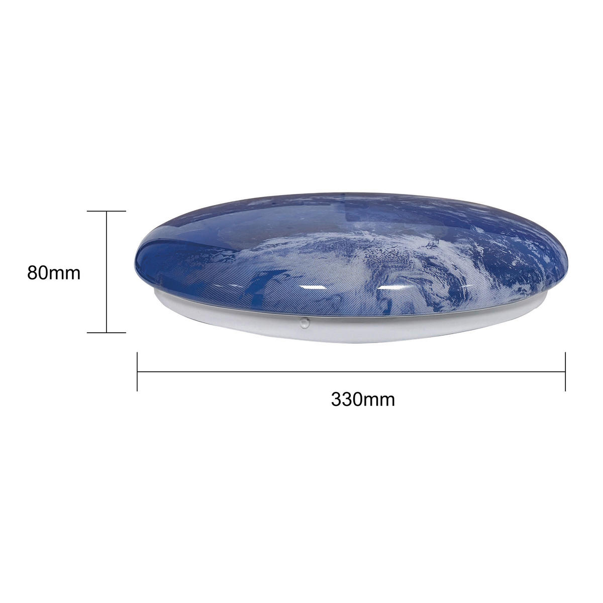 LED-DECKENLEUCHTE Tierra  8/33/33 cm  - Blau, Design, Kunststoff (8/33/33cm)