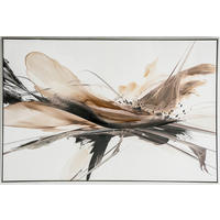 KUNSTDRUCK Schwarz, Weiß Abstraktes 120/80 cm  - Silberfarben/Schwarz, Design, Holz/Kunststoff (120/80cm) - Monee