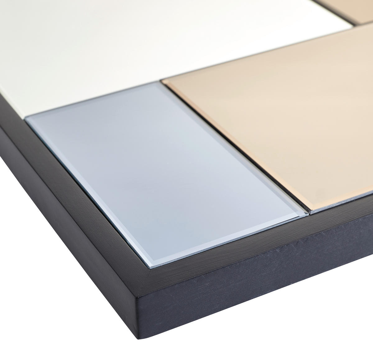DEKOSPIEGEL 85/115/3,3 cm    in rechteckig  - Klar/Dunkelgrau, Design, Glas/Holzwerkstoff (85/115/3,3cm) - MID.YOU