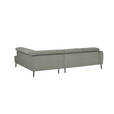 ECKSOFA in Struktur Hellgrau  280/205 cm  - Hellgrau/Schwarz, Design, Textil/Metall (280/205cm) - Xora