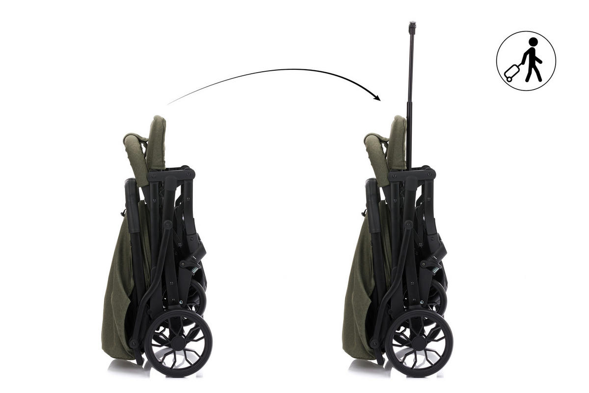 BUGGY Styler Elite  - Schwarz/Olivgrün, Basics, Textil/Metall (105/70/51cm) - Fillikid