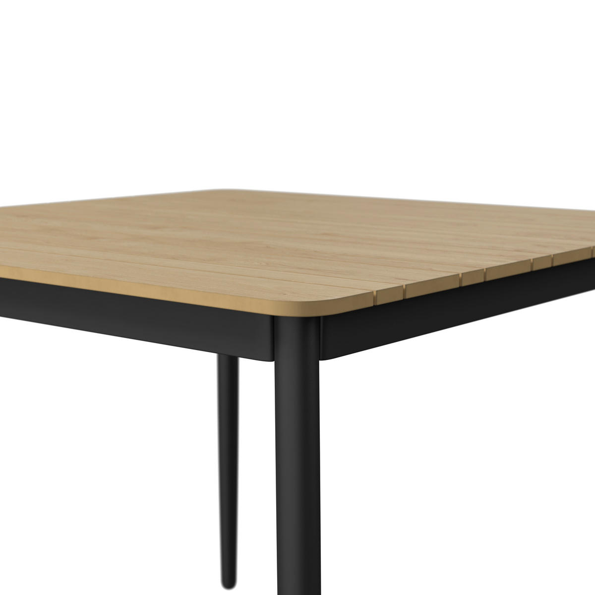 GARTENTISCH Metall, Kunststoff Anthrazit, Naturfarben quadratisch  - Anthrazit/Naturfarben, MODERN, Kunststoff/Metall (90/90/74cm) - Ambia Garden