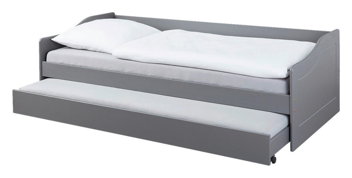 AUSZIEHBETT 90/200 cm Grau  - Grau, Modern, Holz (90/200cm) - MID.YOU