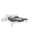 BETT - Alufarben/Weiß, Design, Metall (147/86/215cm) - CARRYHOME