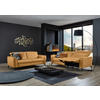 3-SITZER-SOFA in Leder Currygelb  - Currygelb/Schwarz, Natur, Leder/Metall (222/81/110cm) - Valdera