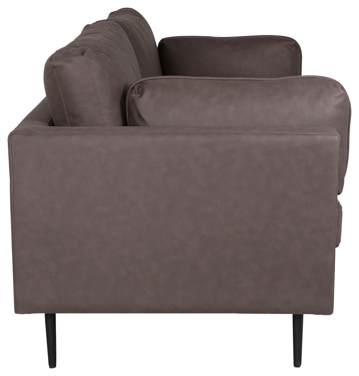 2-SITS SOFFA i metall, textil brun, svart  - brun/svart, Design, metall/textil (203/84/90cm) - Livetastic