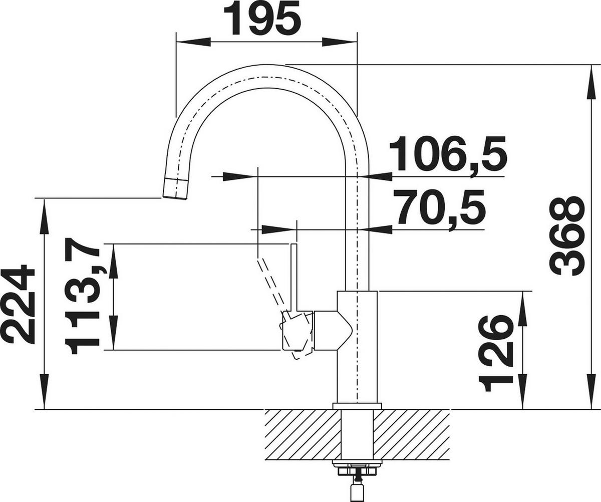 KÜCHENARMATUR - Edelstahlfarben, Basics, Metall (7/36,8/23,9cm) - Blanco