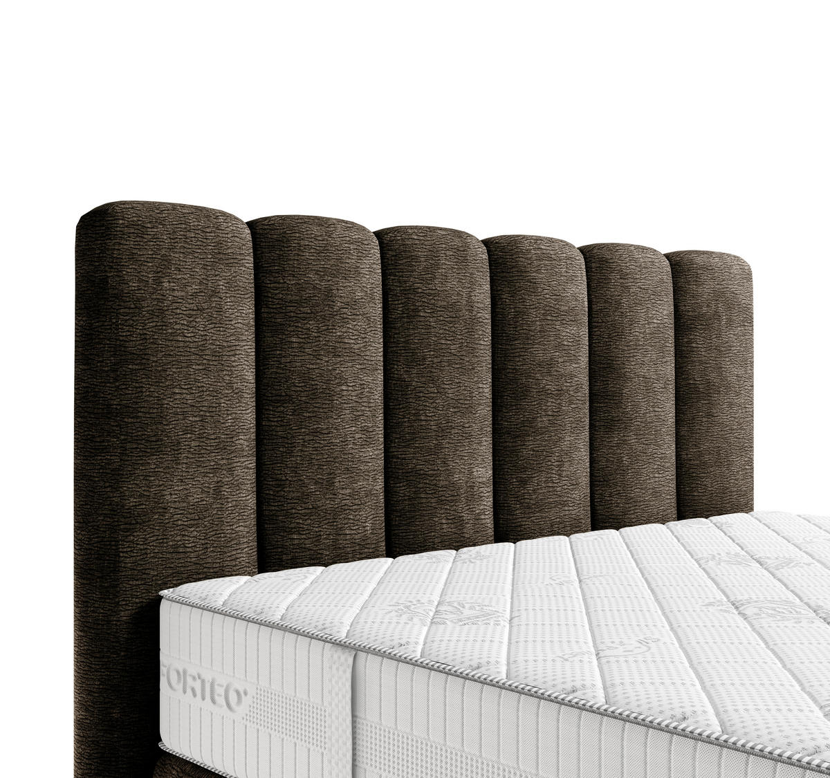 BOXSPRINGBETT 140/200 cm,  in Braun, Matratze, H3 + H4 = fest + sehr fest  - Schwarz/Braun, Modern, Holz/Holzwerkstoff (140/200cm) - MID.YOU
