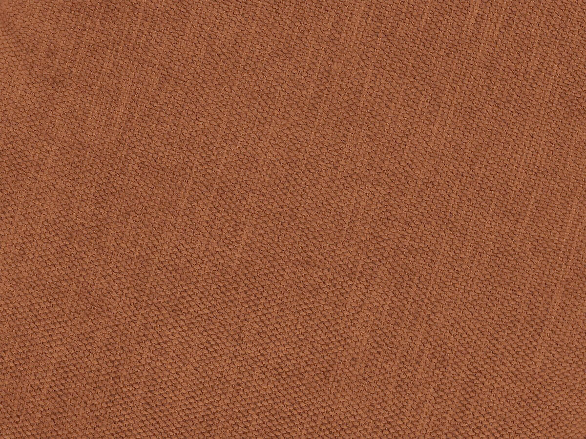 HOCKER FUJI  Leinenoptik Orange  - Schwarz/Orange, MODERN, Kunststoff/Textil (112/44/80cm)