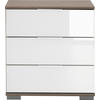 NOČNÍ STOLEK, bílá, barvy dubu, 52/58/38 cm - bílá/barvy dubu, Design, kov/kompozitní dřevo (52/58/38cm) - Carryhome